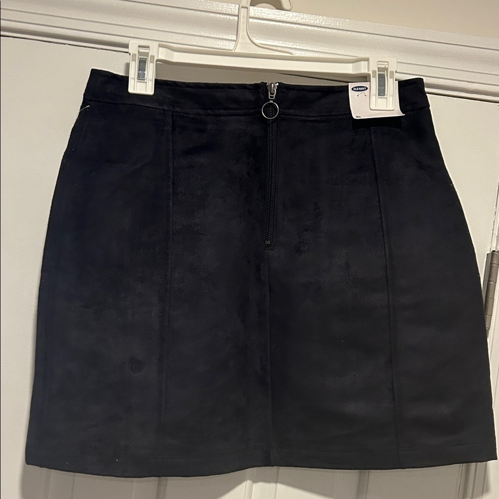 Old Navy Dark Gray Suede Mini Skirt